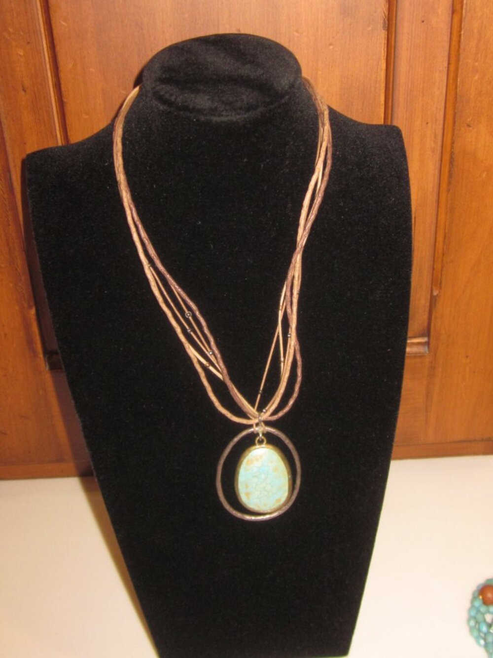 Silpada Boho Hemp Strand Howlite Pendant Necklace - Picture 3 of 3